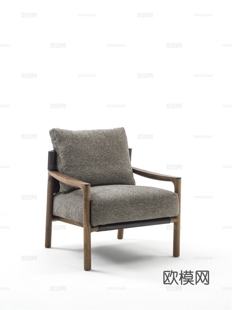 porada 意式扶手椅3d模型下载（渲染图1）
