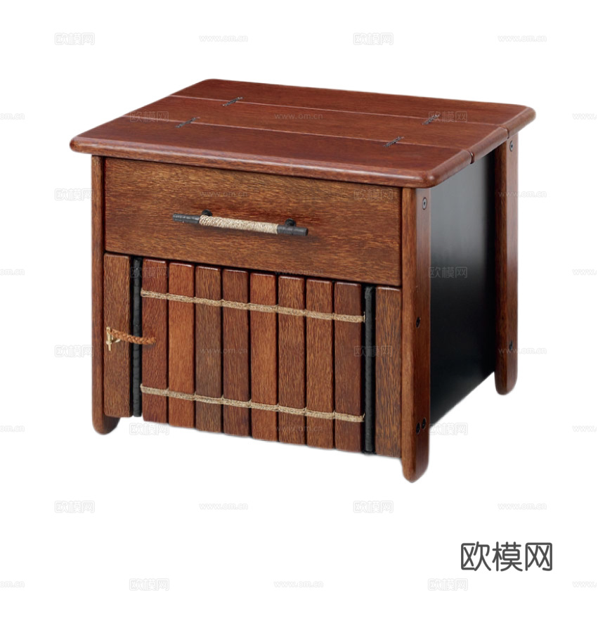 PACIFIC GREEN 中古风床头柜3d模型下载（渲染图2）
