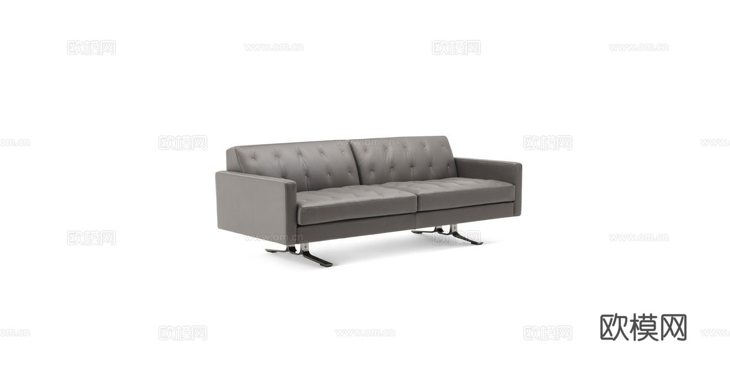 Poltrona Frau 双人沙发3d模型下载（渲染图1）
