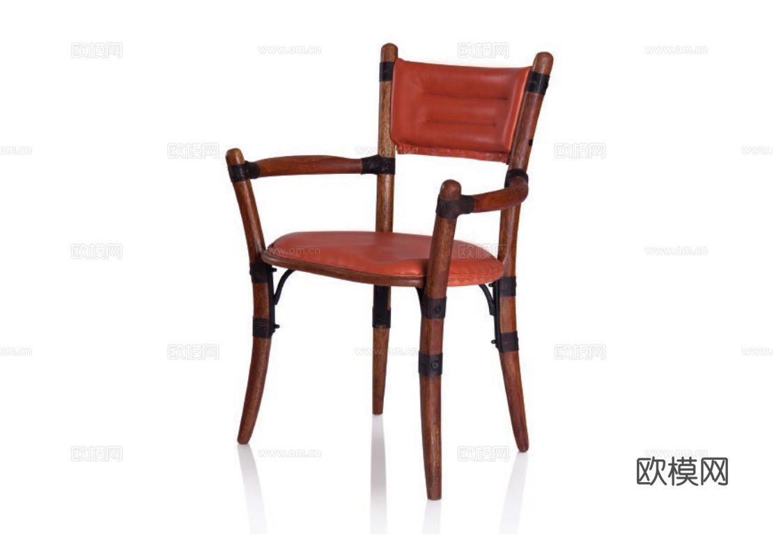 PACIFIC GREEN 中古风餐椅3d模型下载（渲染图3）