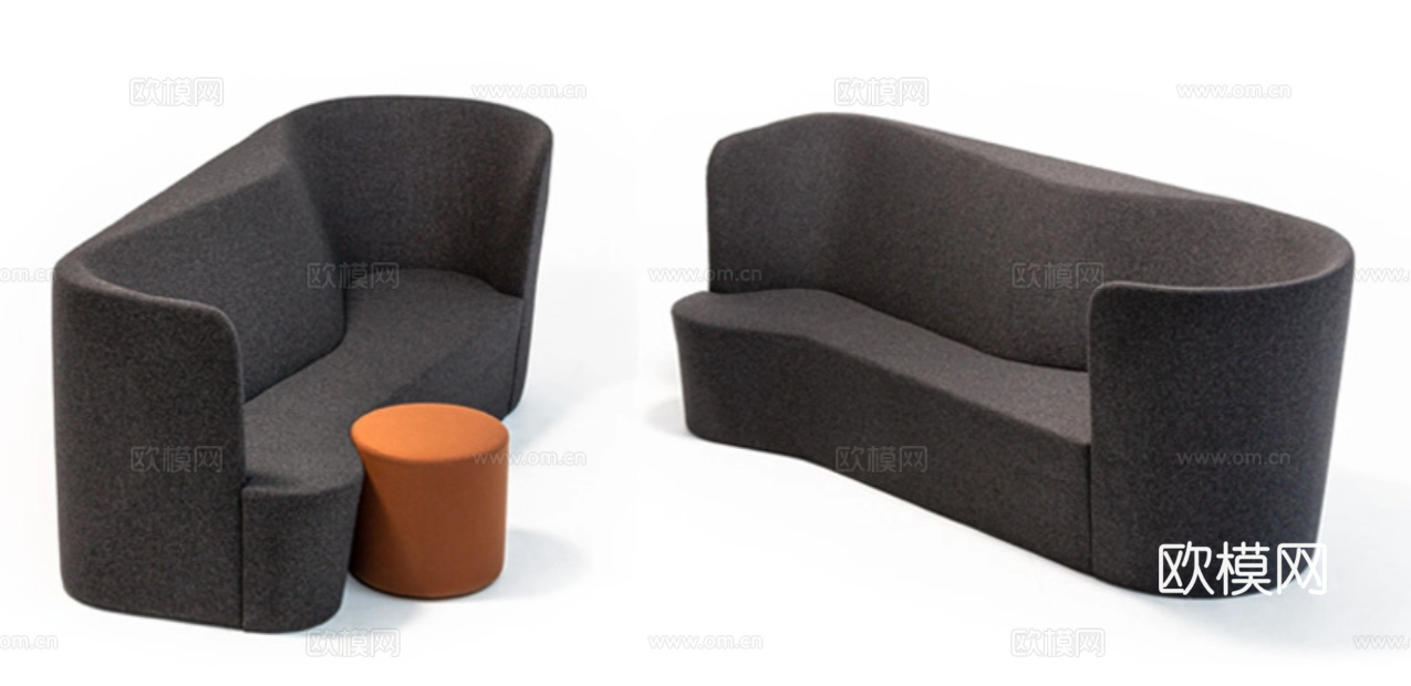 MOROSO 布艺多人沙发3d模型下载（渲染图2）