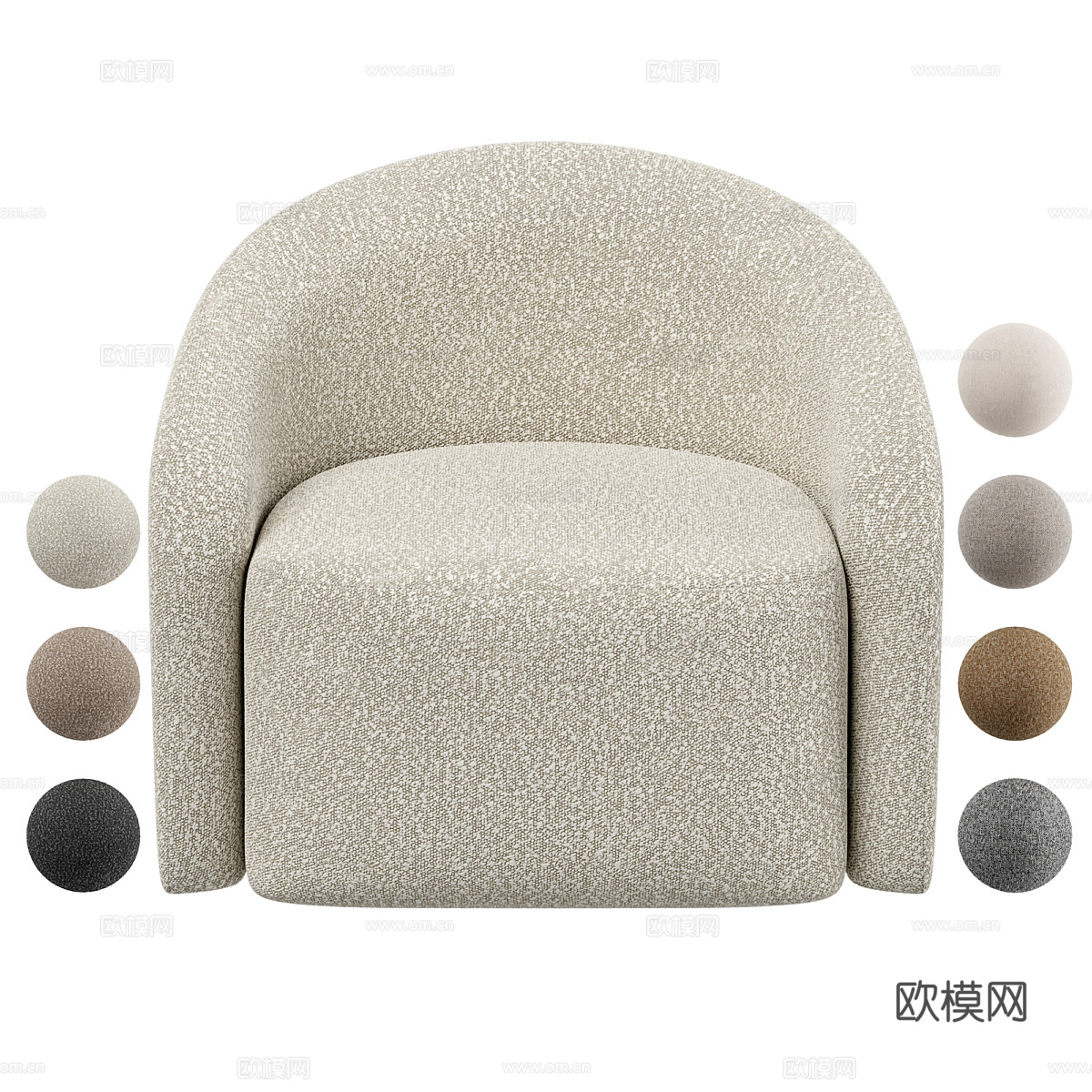 现代简约单人沙发 单人沙发 简约沙发 休闲沙发 客厅沙发3d模型