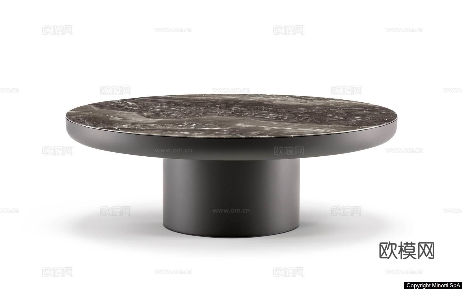 Minotti 意式圆餐桌3d模型下载（渲染图3）