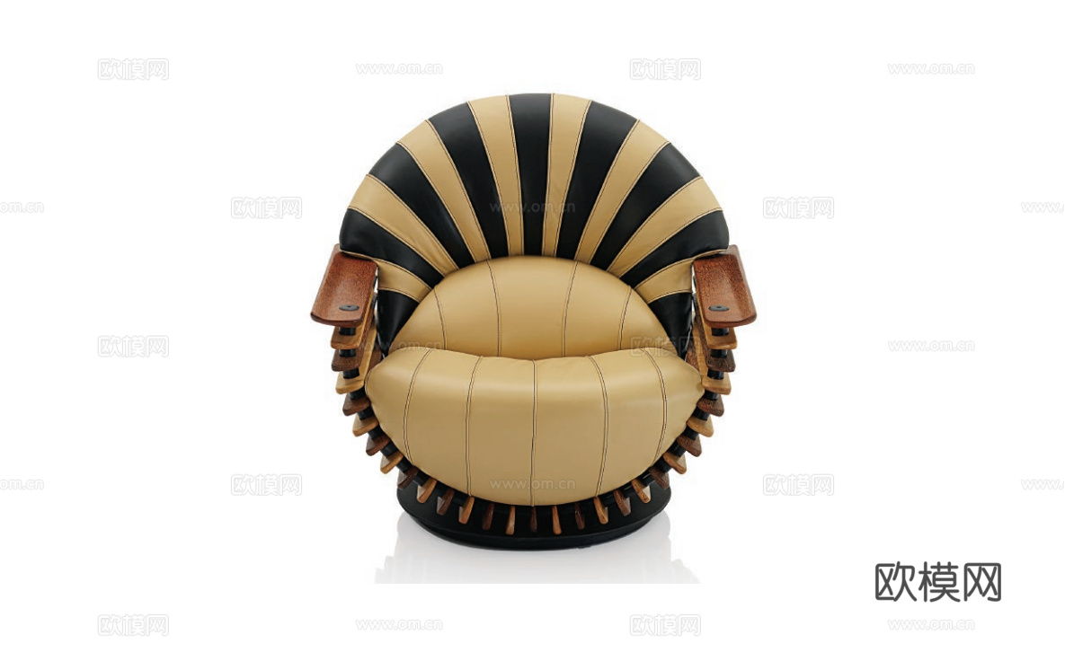 PACIFIC GREEN 中古风单人沙发3d模型下载