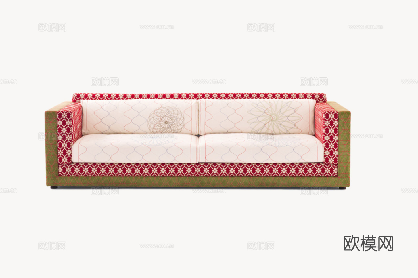 MOROSO 美式双人沙发3d模型下载（渲染图1）