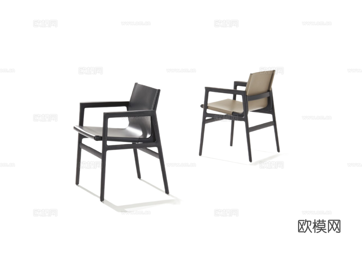 Poliform 扶手餐椅3d模型下载