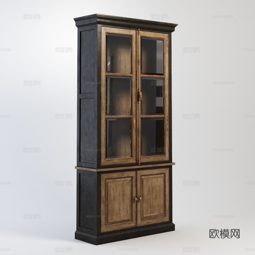 美式酒柜 酒柜3d模型
