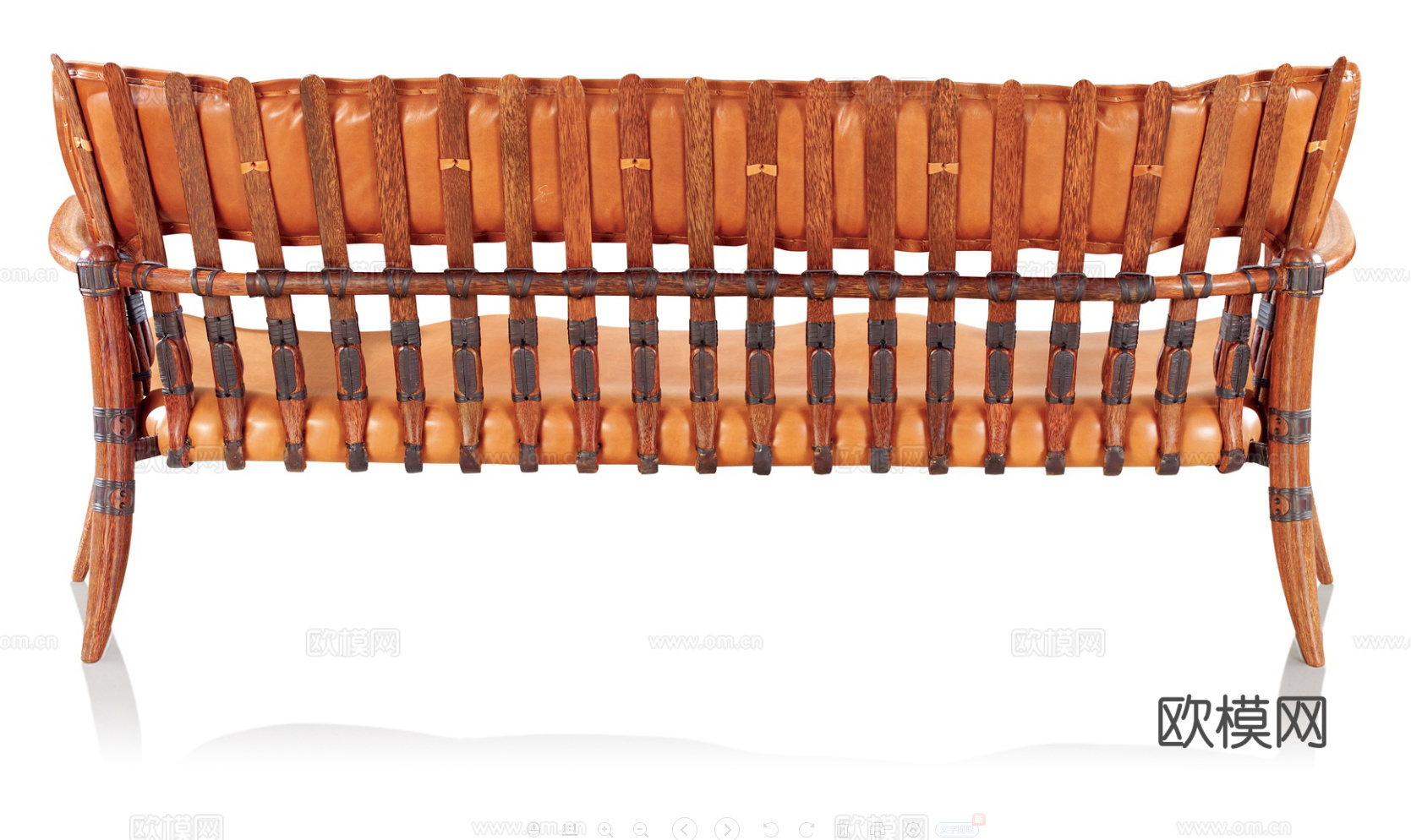 PACIFIC GREEN 中古风三人沙发椅3d模型下载（渲染图2）