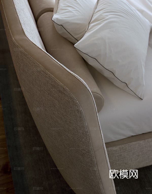 Poliform 双人床3d模型下载（渲染图3）