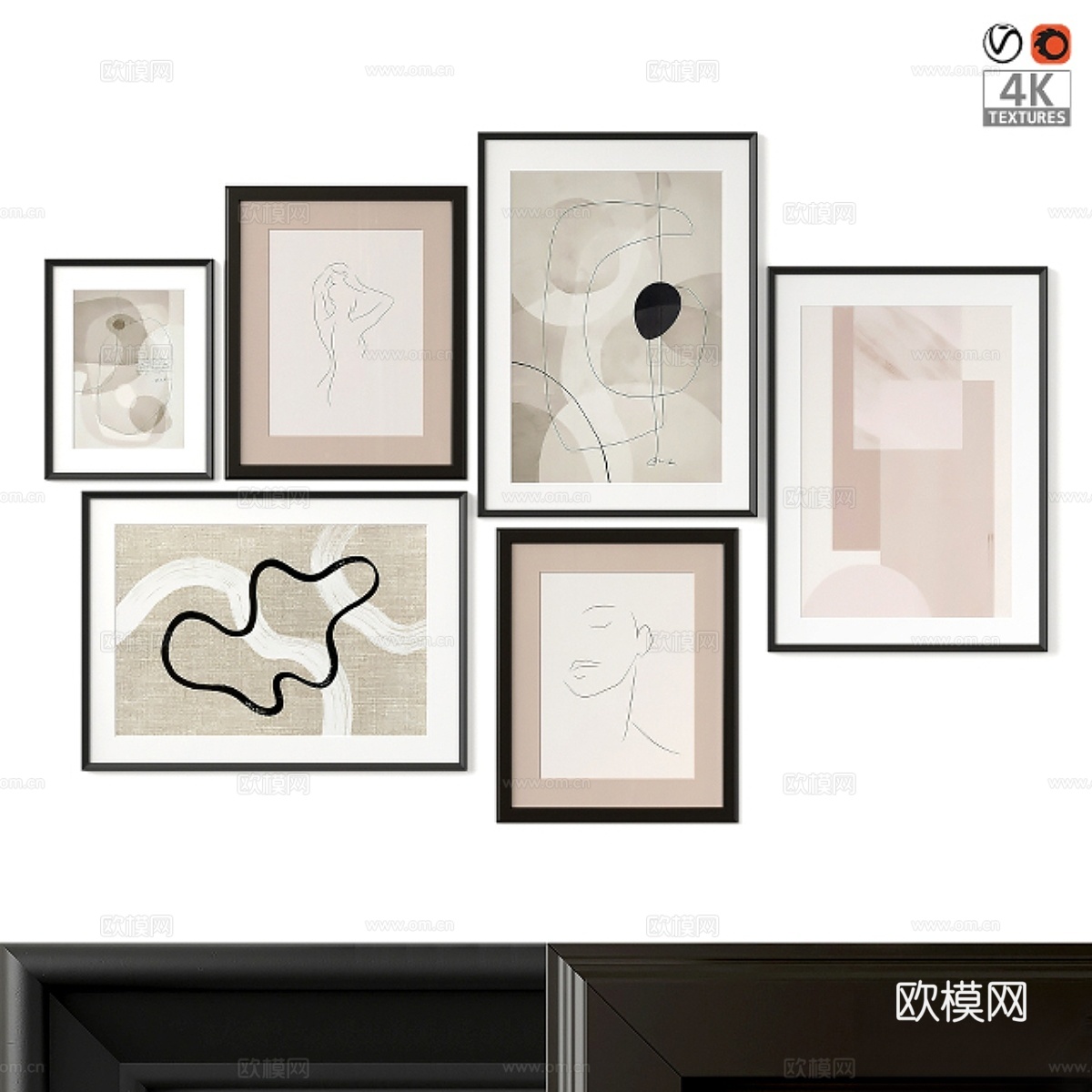 抽象绘画套装3d模型