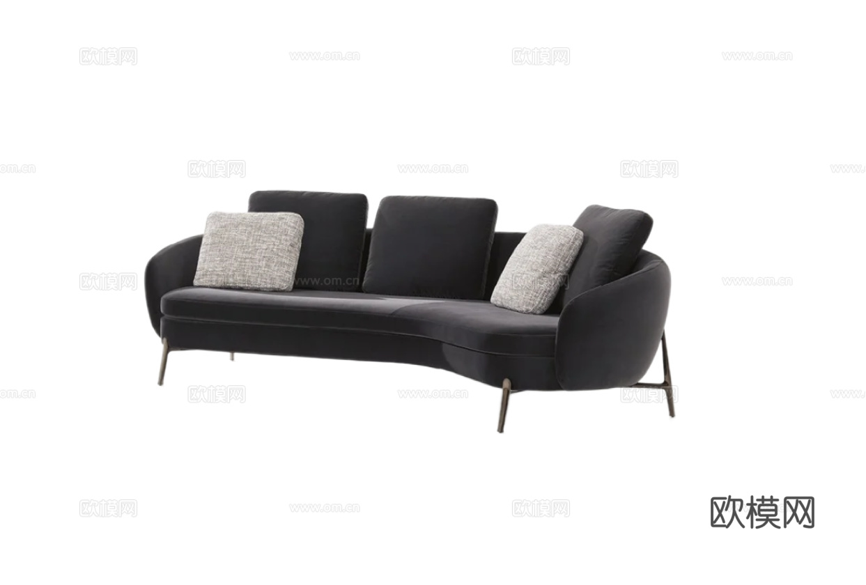 Poliform 三人沙发3d模型下载（渲染图1）