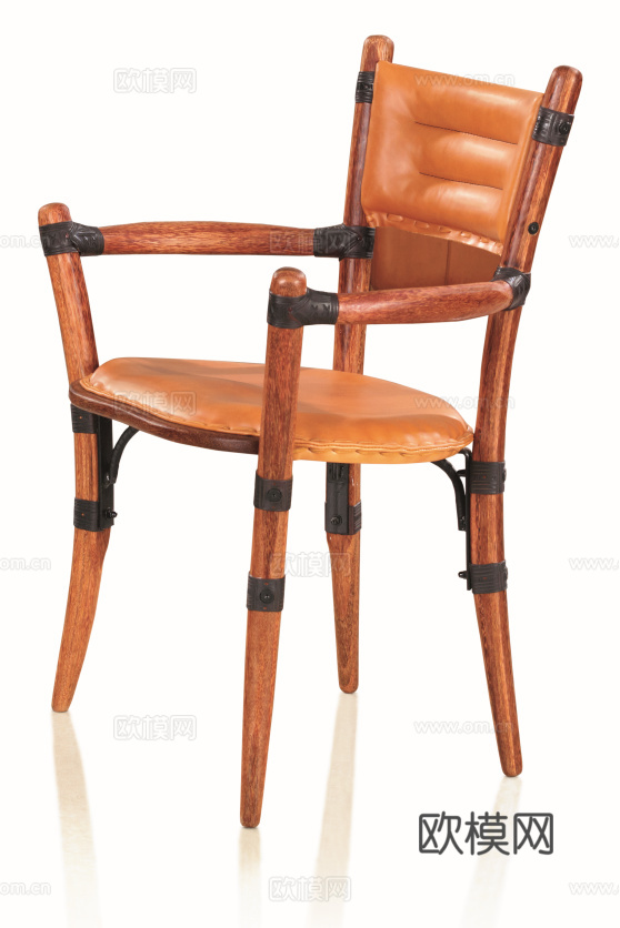 PACIFIC GREEN 中古风餐椅3d模型下载（渲染图2）