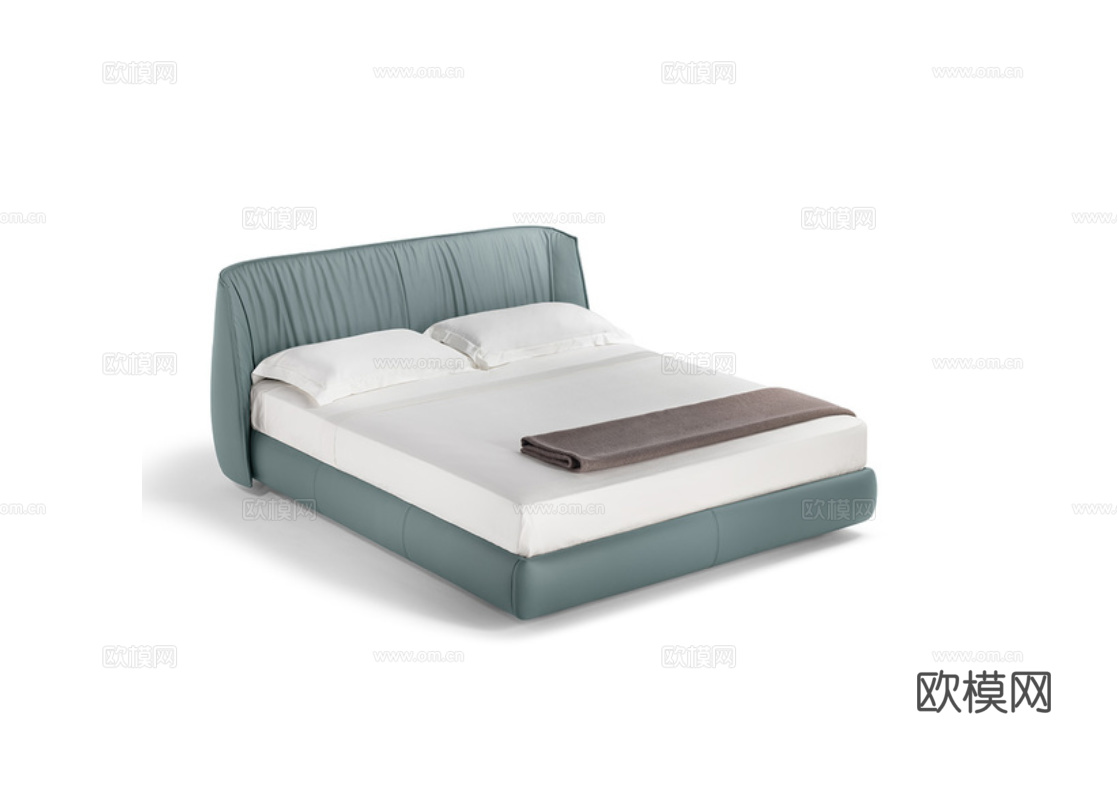 Poltrona Frau 意式双人沙发3d模型下载（渲染图1）