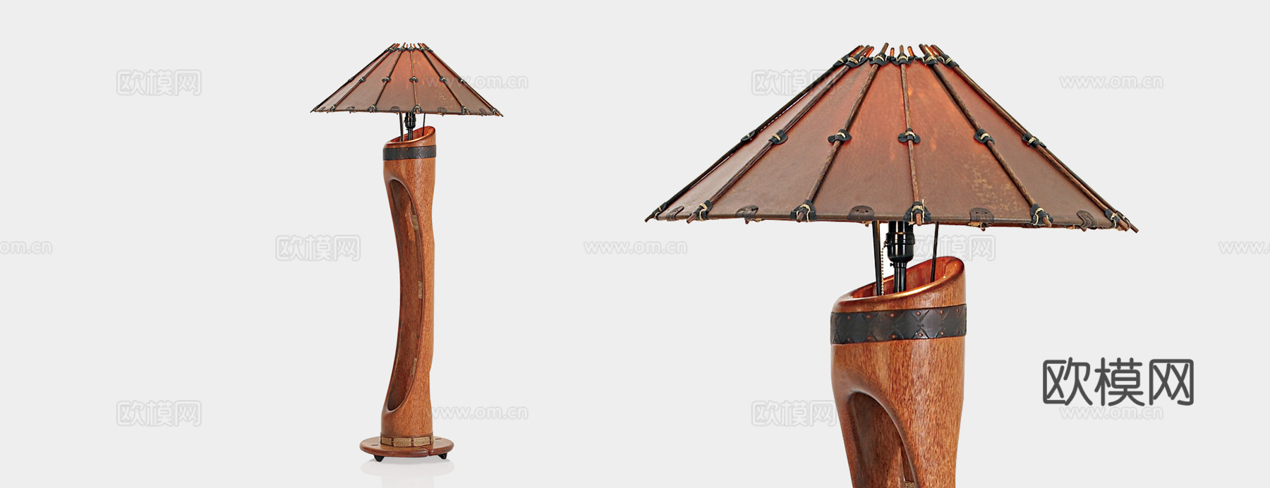 PACIFIC GREEN 中古风落地灯3d模型下载（渲染图1）