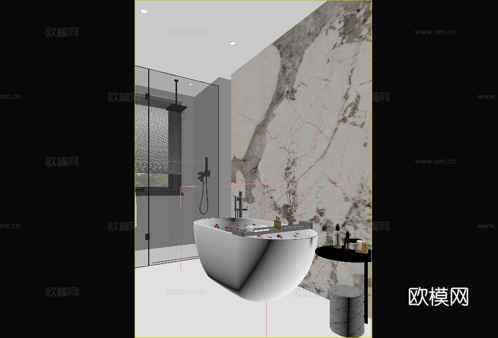 天玺样板卫生间3d模型