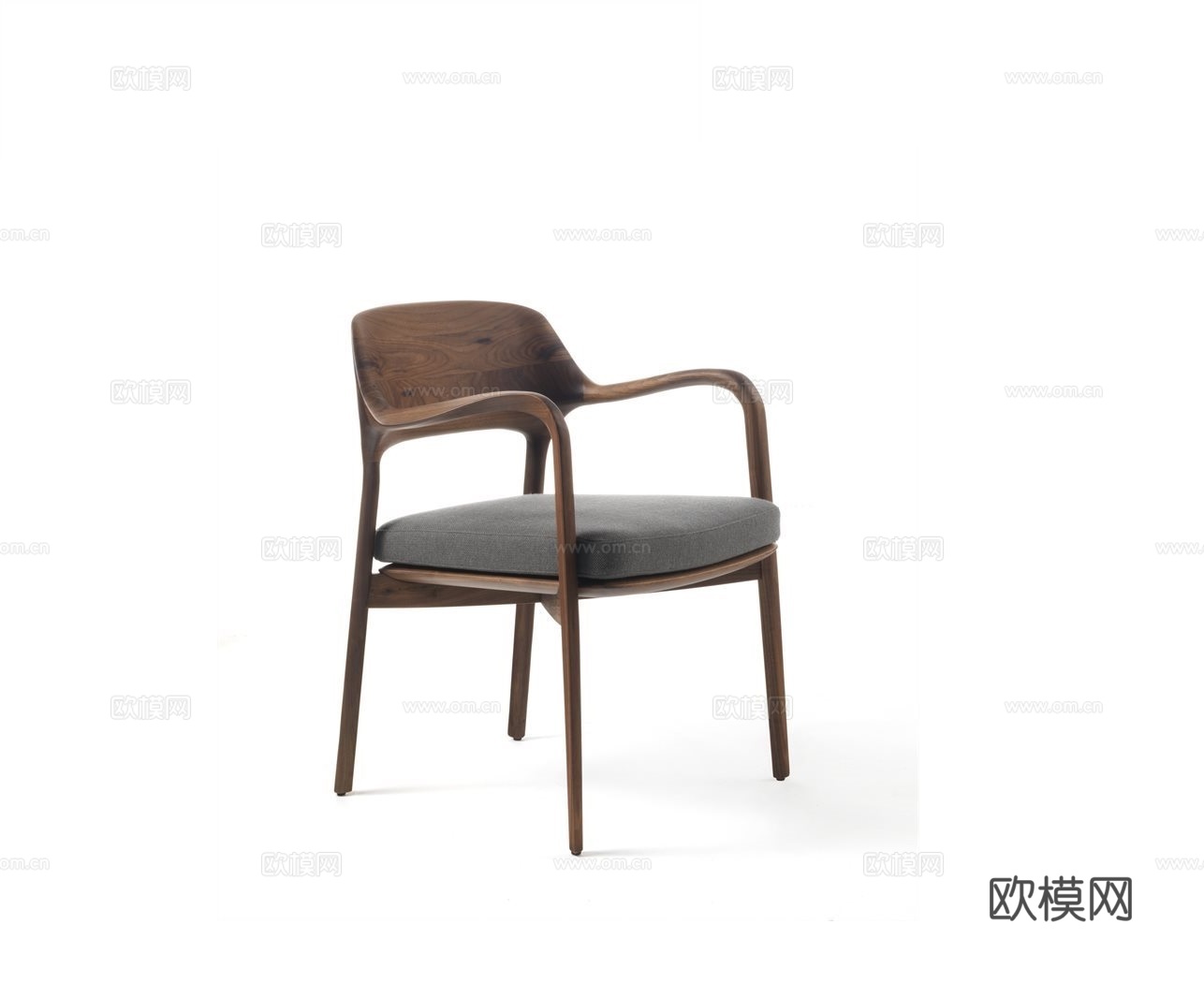 porada 中古风书椅3d模型下载（渲染图1）