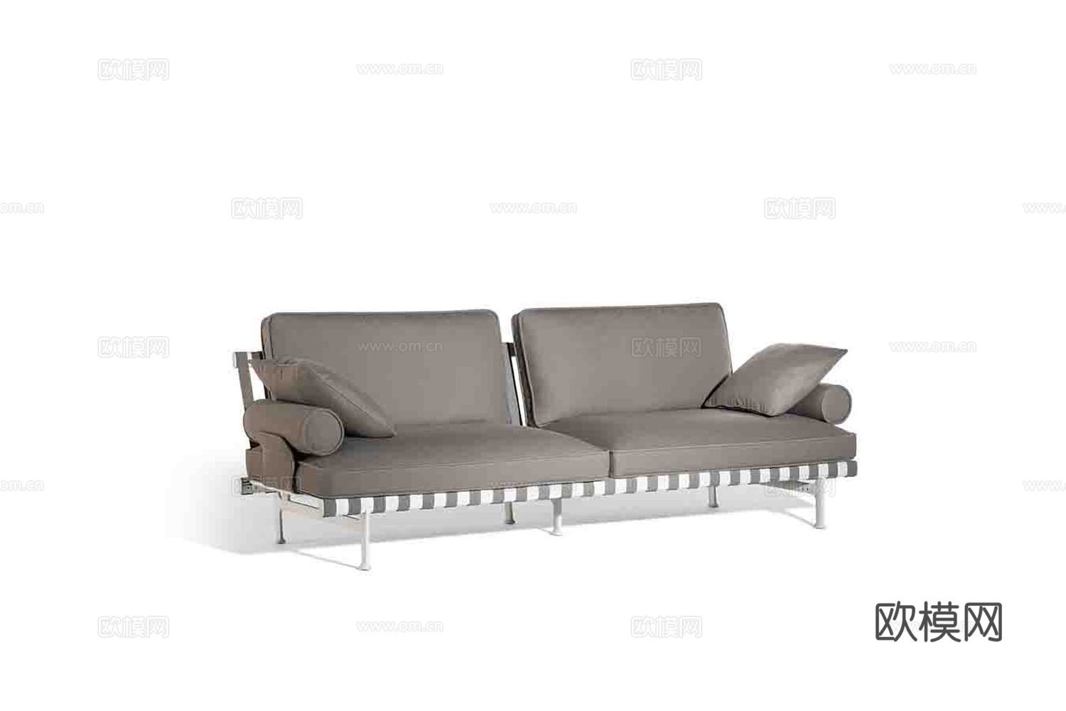 Poltrona Frau 双人沙发3d模型下载（渲染图1）