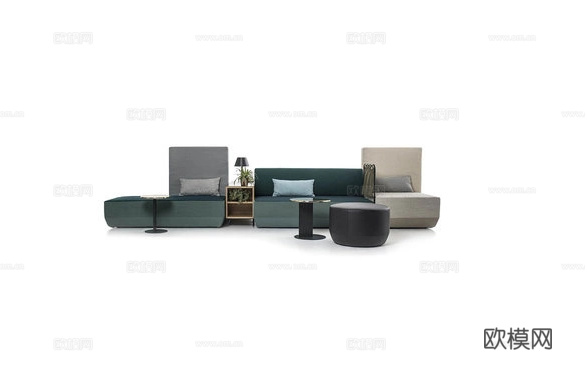 MOROSO 多人沙发3d模型下载（渲染图1）