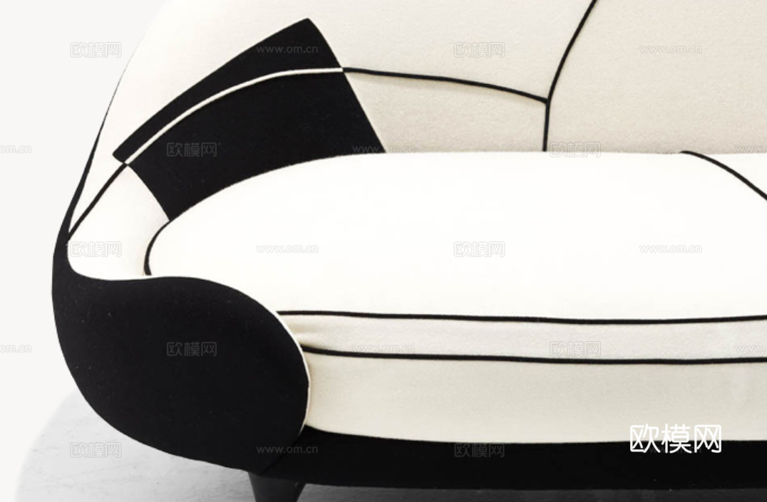 MOROSO 美式双人沙发3d模型下载（渲染图2）