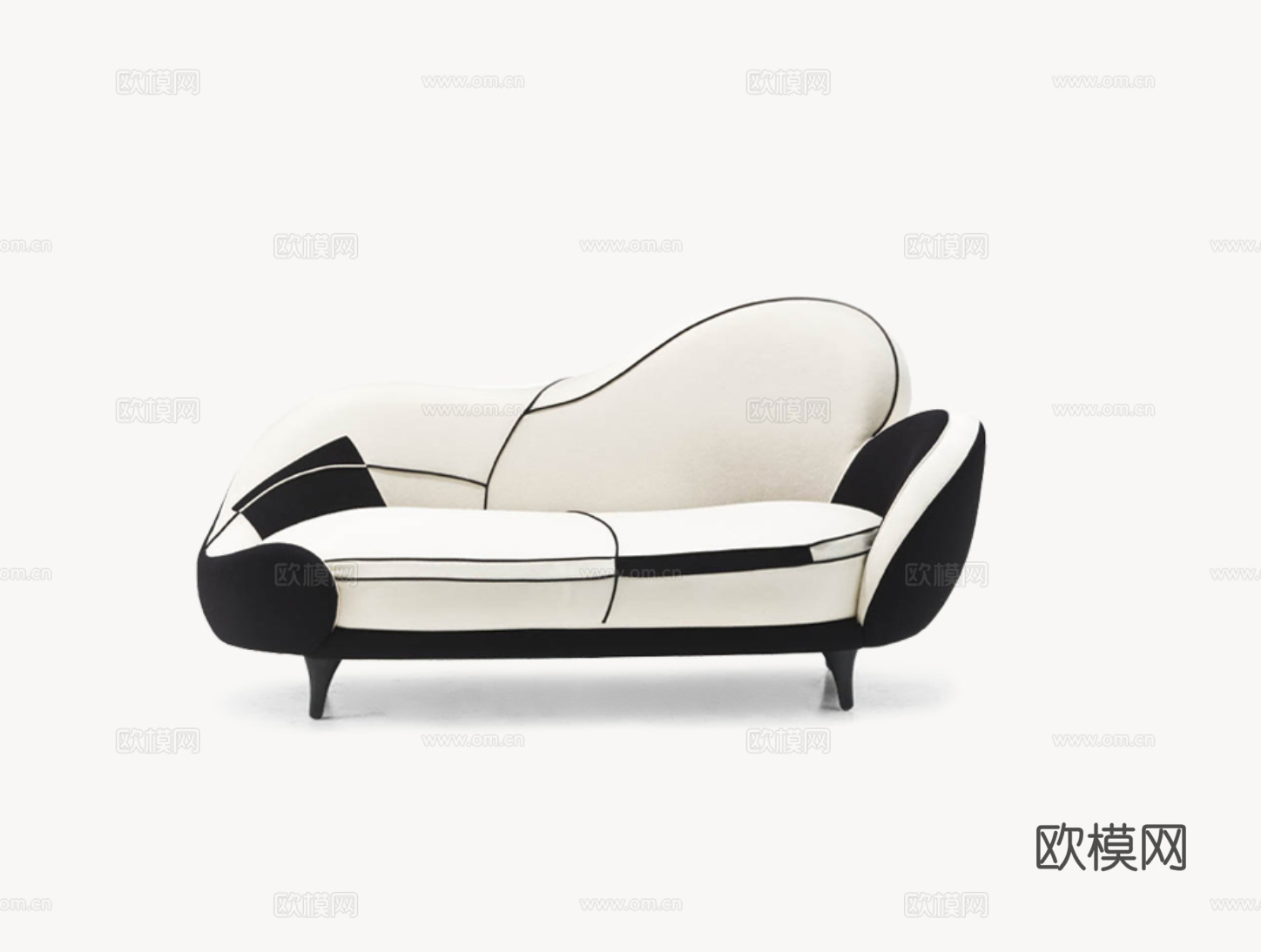 MOROSO 美式双人沙发3d模型下载（渲染图1）