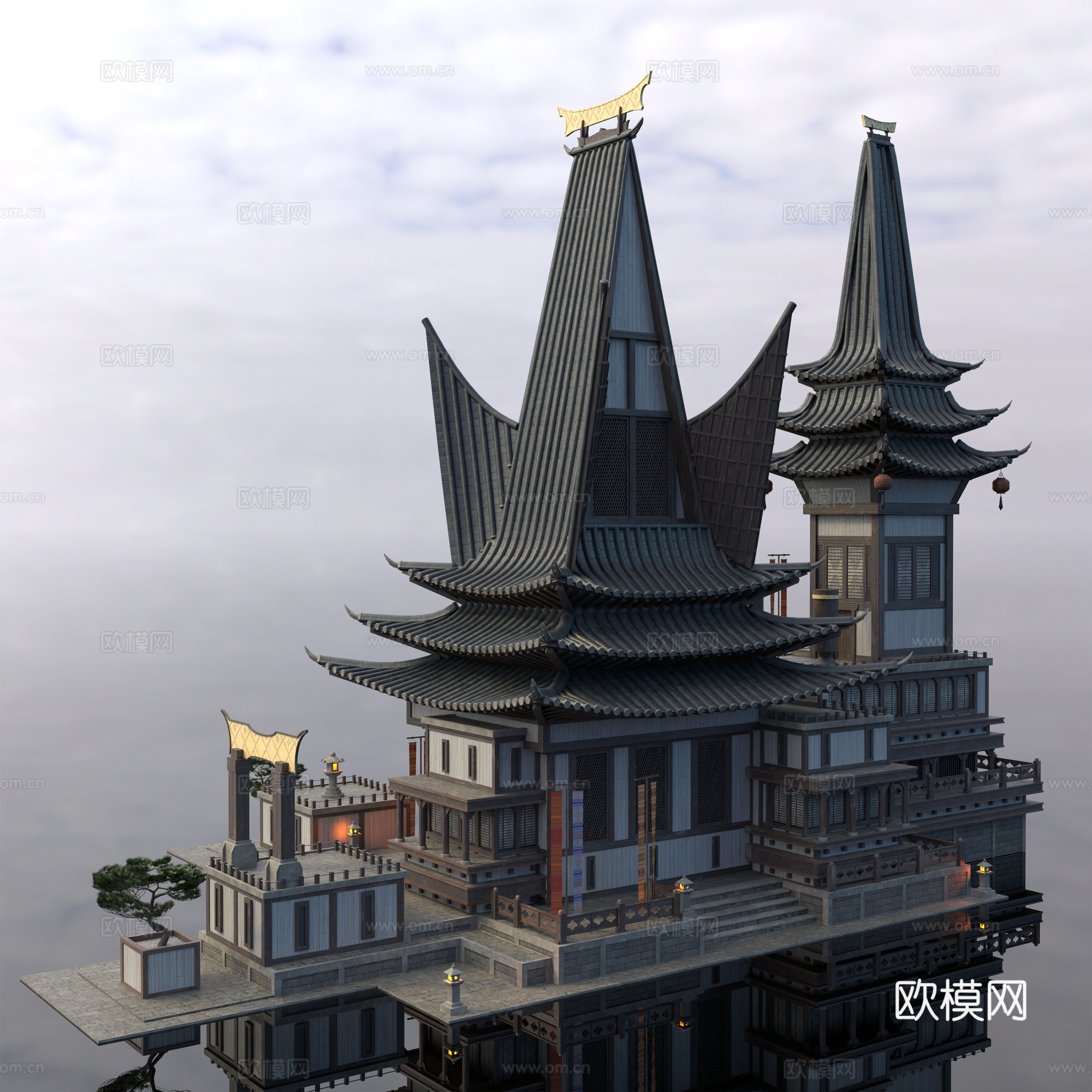 日式建筑 日式古建 日式城堡 日式宫殿 古建筑su模型