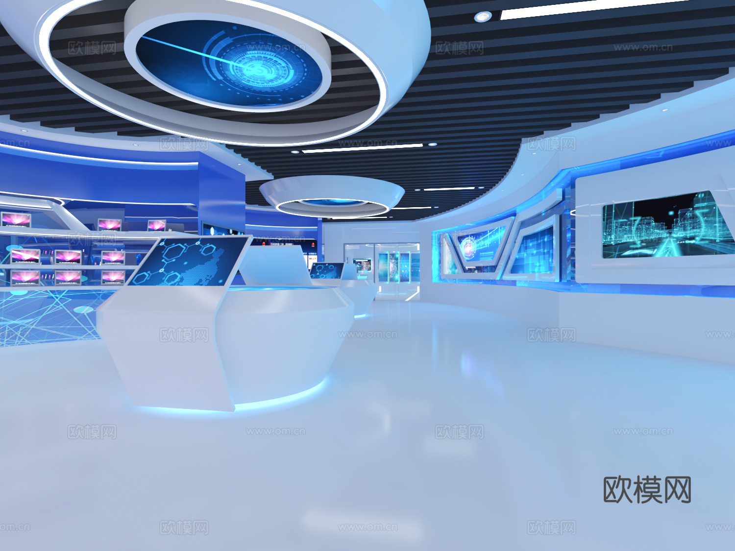 现代科技展厅3D模型