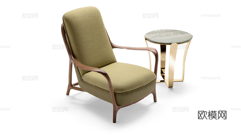 OPERA 原木休闲椅3d模型下载（渲染图1）