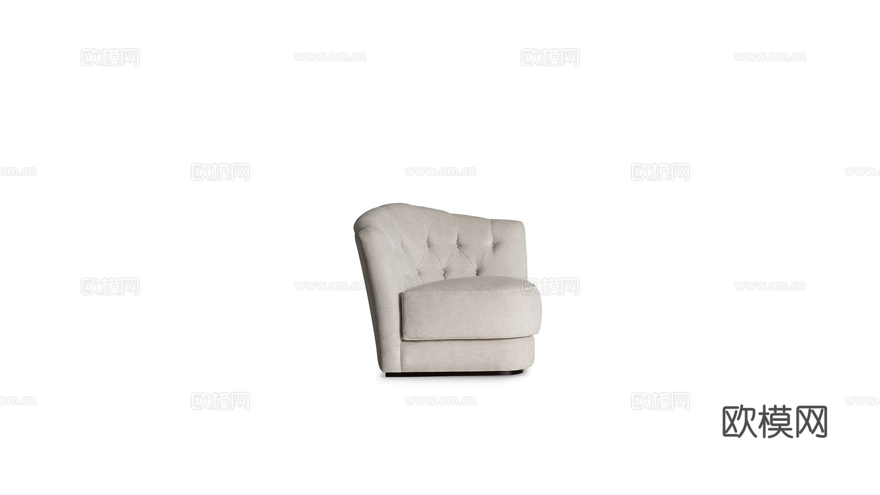 OPERA 简欧单扶手沙发3d模型下载