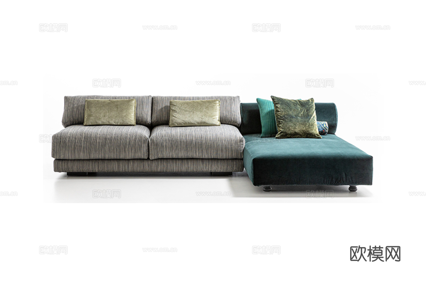 MOROSO 美式转角沙发3d模型下载（渲染图2）