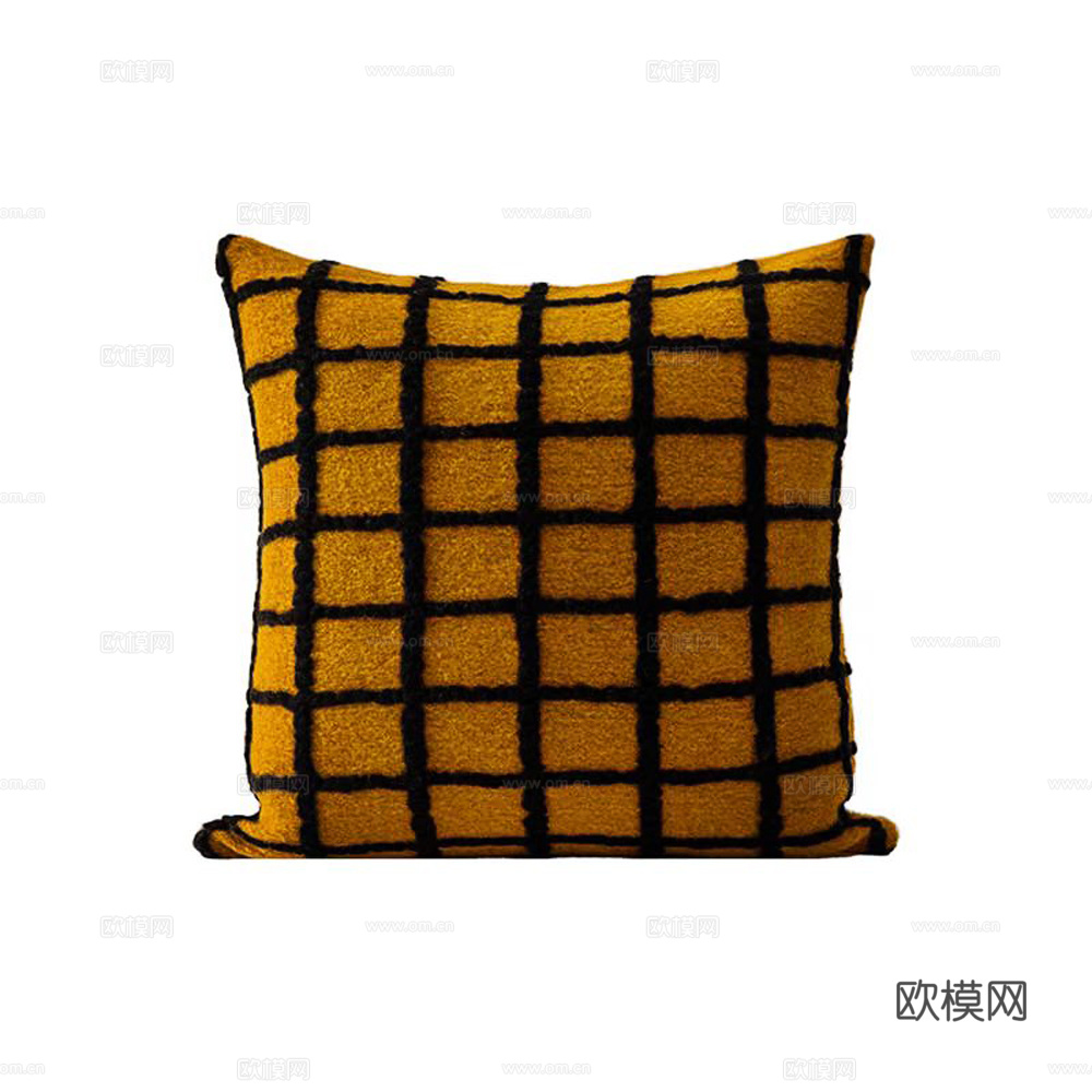 现代抱枕 枕头 格纹抱枕