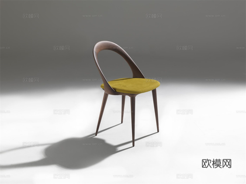 porada 中古餐椅3d模型下载（渲染图1）