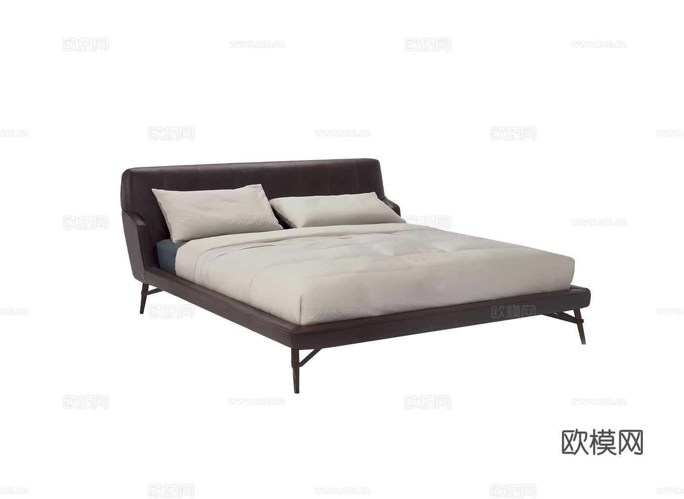 NATUZZI 意式双人床3d模型下载