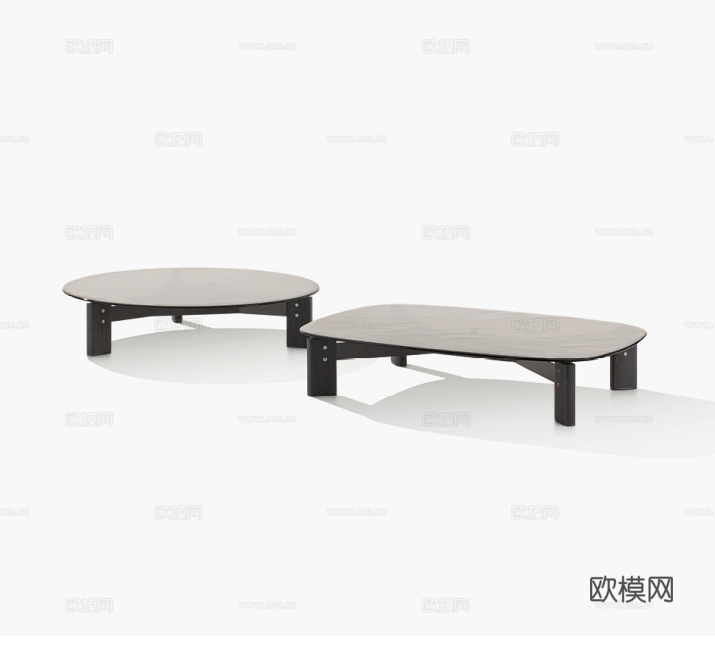 Poliform 茶几3d模型下载（渲染图2）