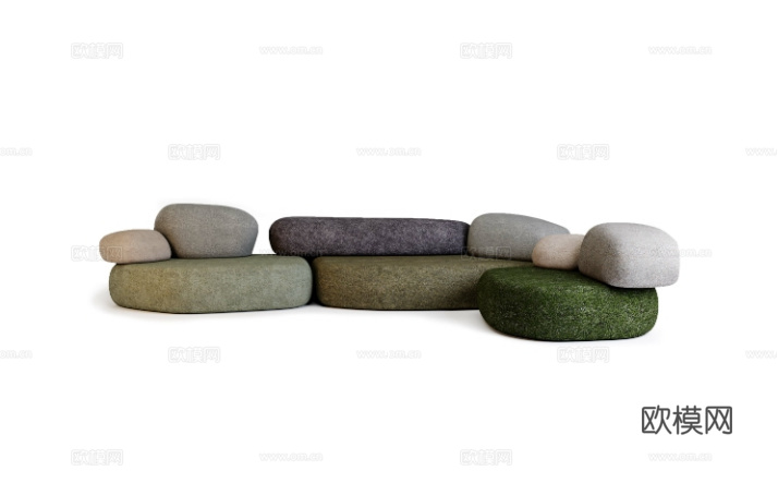 MOROSO 多人沙发3d模型下载