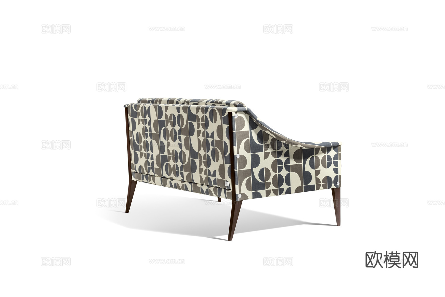 Poltrona Frau 美式多人沙发3d模型下载（渲染图2）