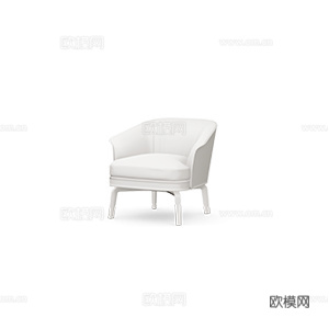 Poltrona Frau 单人沙发3d模型下载（渲染图2）