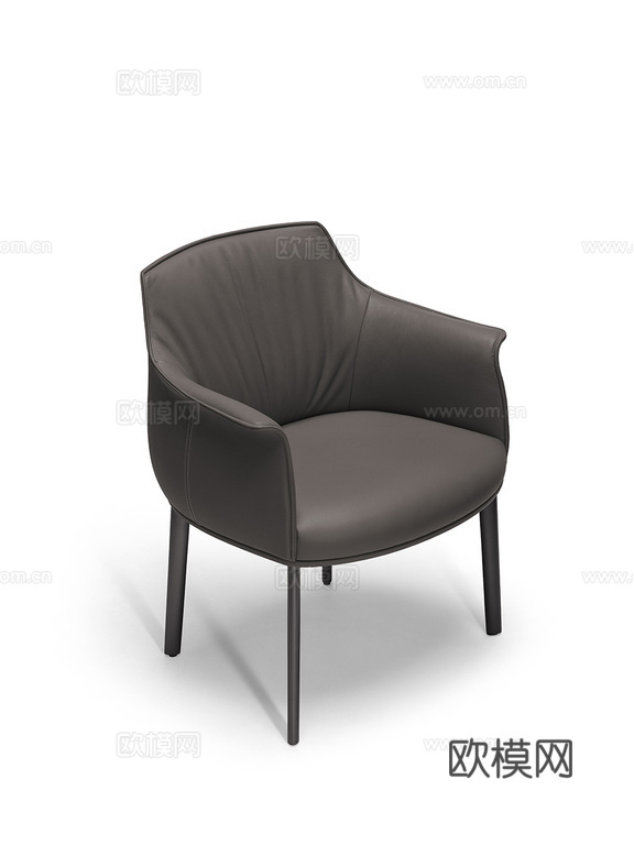 Poltrona Frau 意式餐椅3d模型下载（渲染图3）