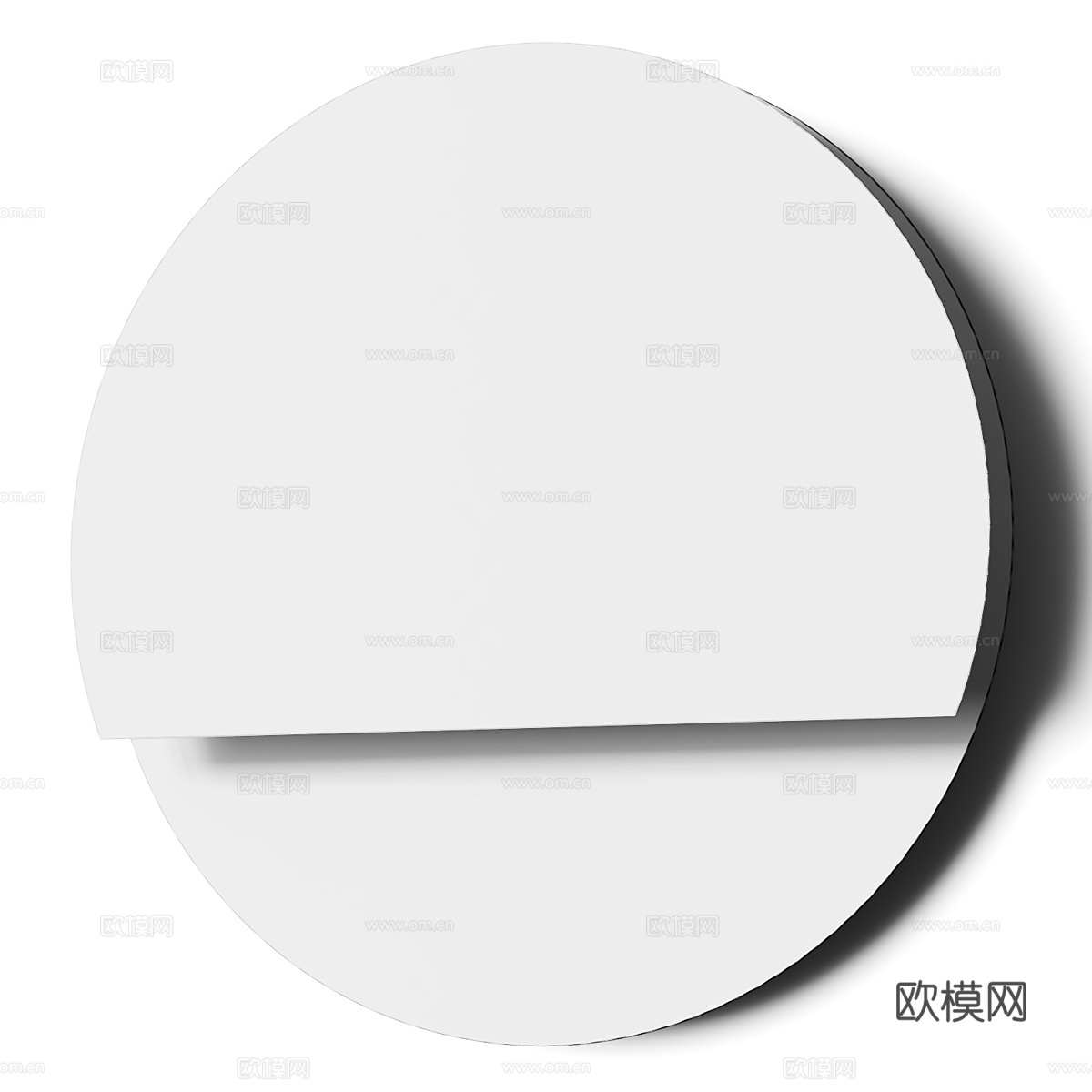 新中式圆形金属装饰壁灯3d模型下载（渲染图3）