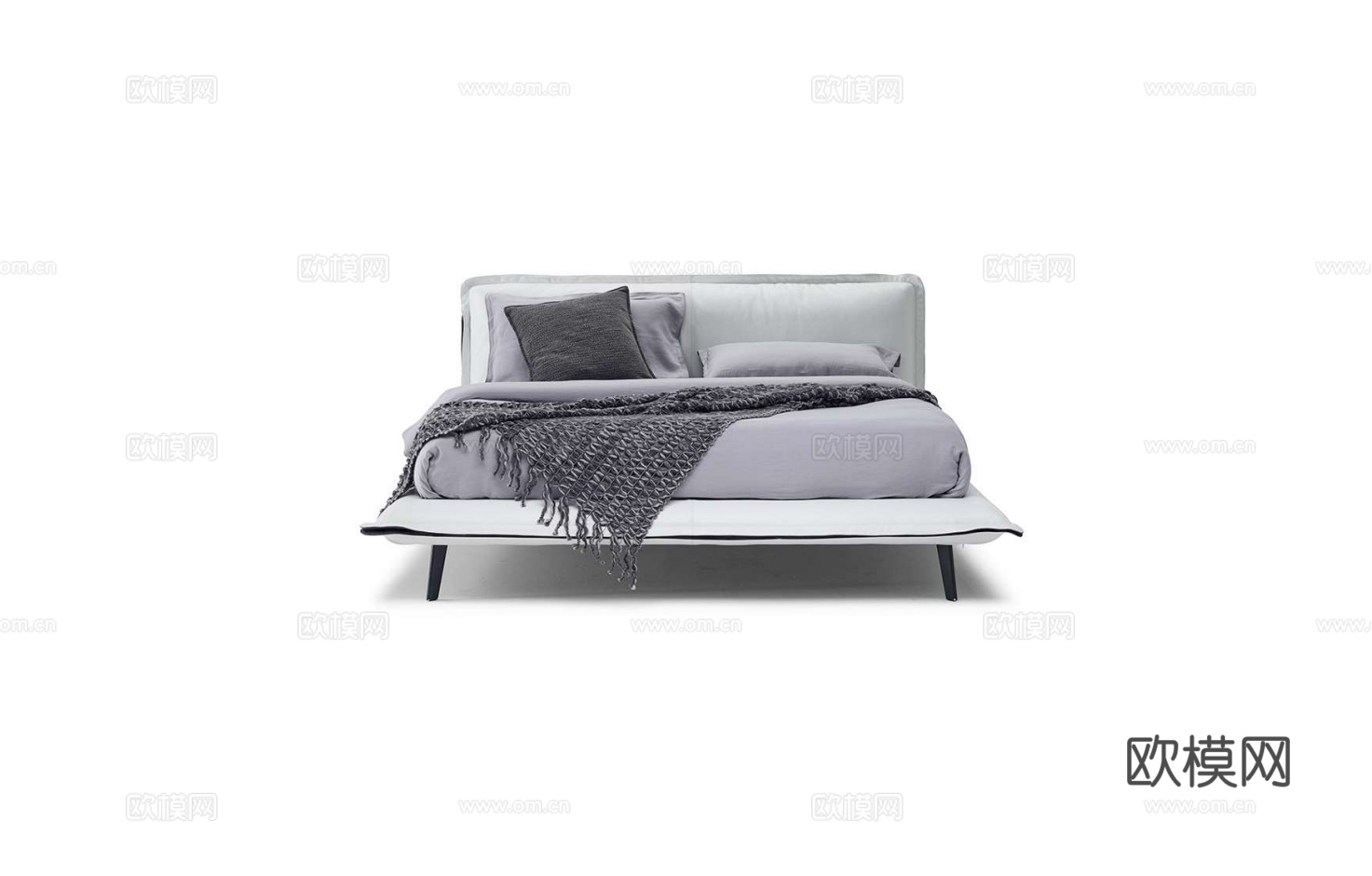 NATUZZI 意式双人床3d模型下载