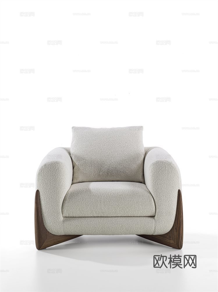 porada 意式单人沙发3d模型下载（渲染图1）