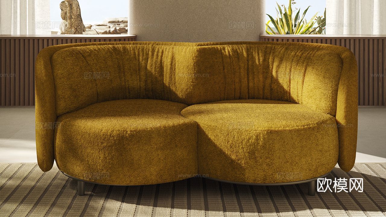 NATUZZI 双人沙发3d模型下载（渲染图3）