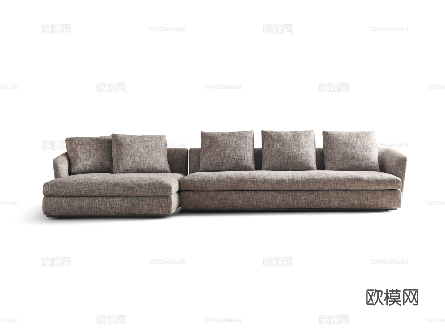 Molteni&C 意式转角沙发3d模型下载（渲染图1）