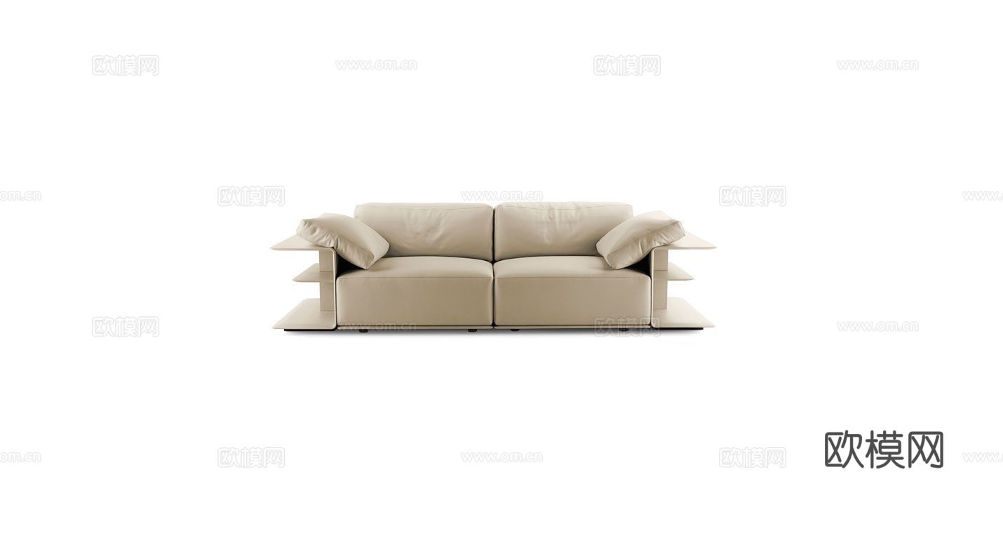Poltrona Frau 意式双人沙发3d模型下载