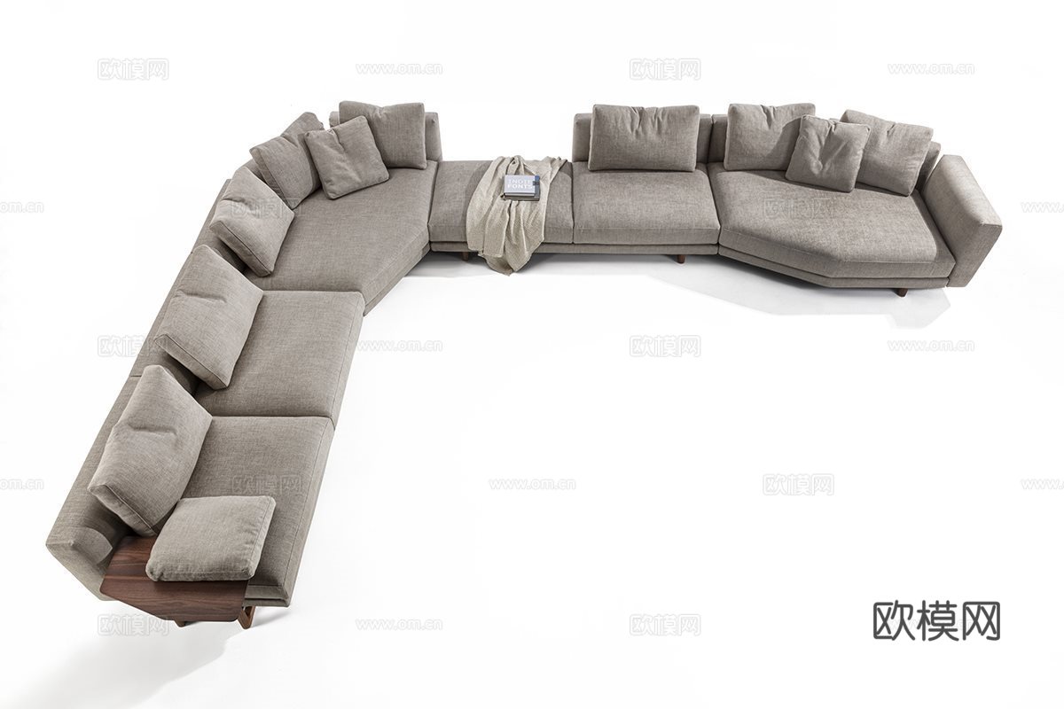 porada 意式多人沙发3d模型下载（渲染图3）