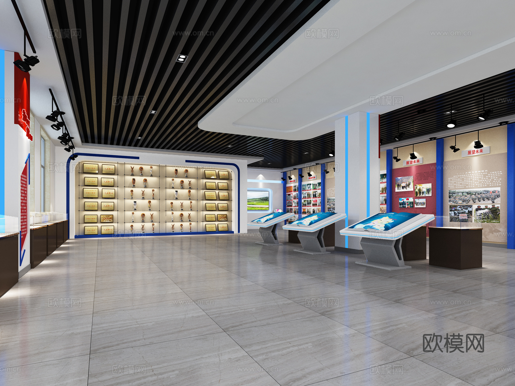 现代路政展厅 科技展厅3d模型