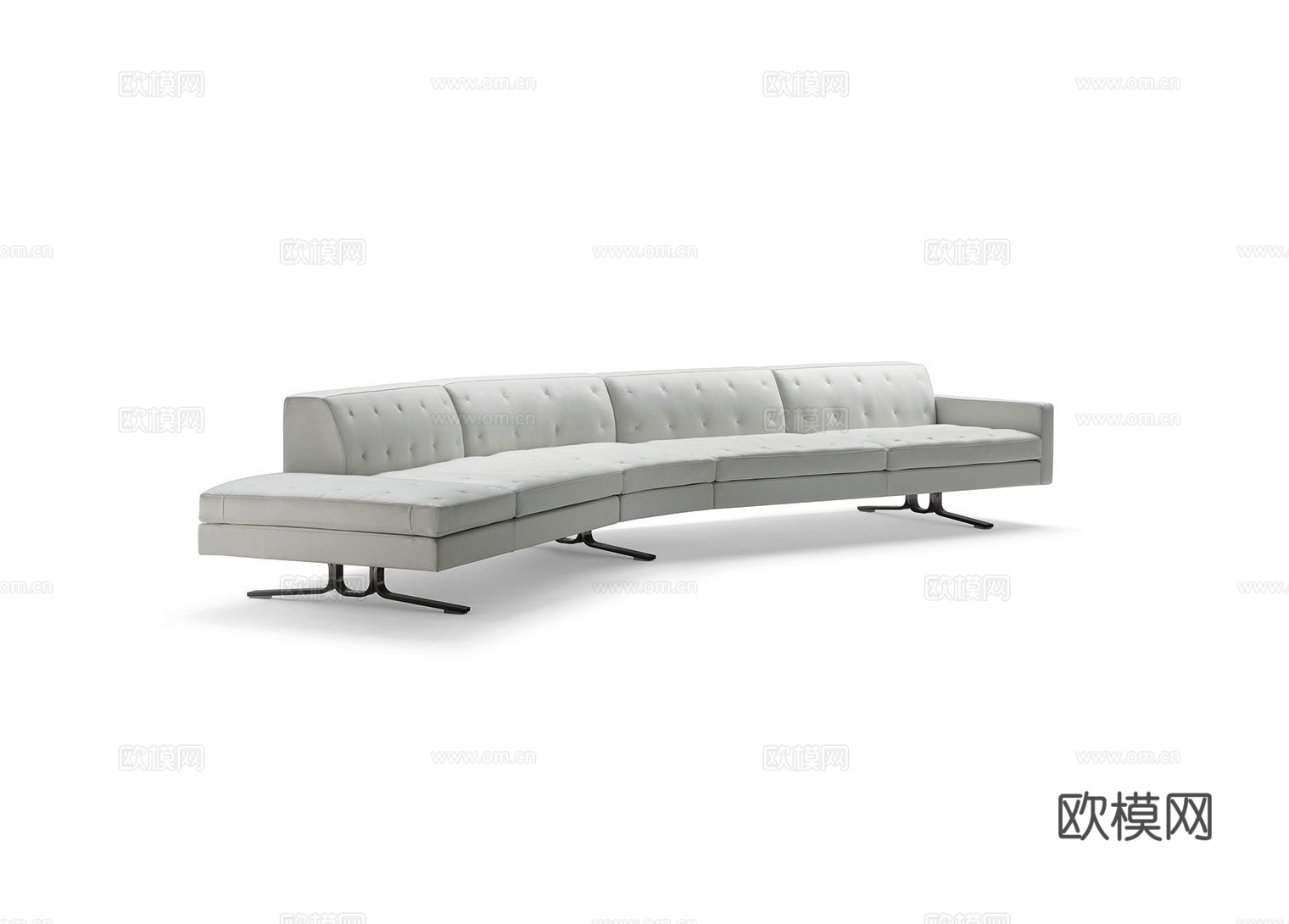 Poltrona Frau 多人沙发3d模型下载（渲染图1）