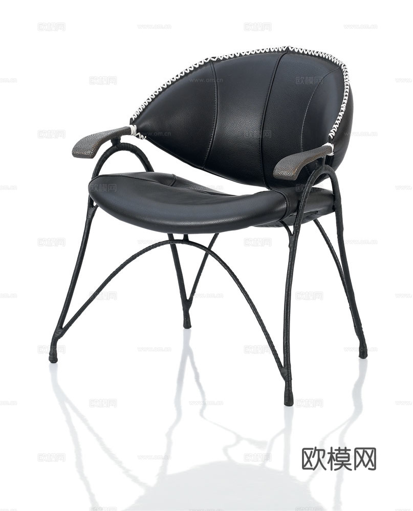 PACIFIC GREEN 中古风餐椅3d模型下载（渲染图2）