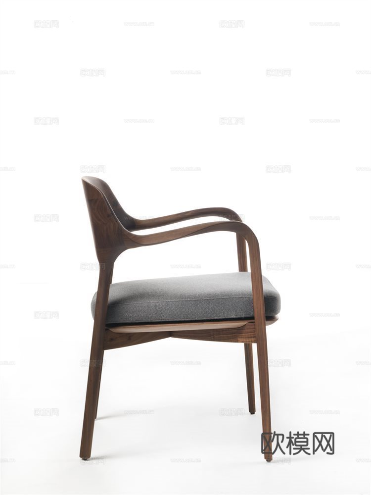 porada 中古风书椅3d模型下载（渲染图2）