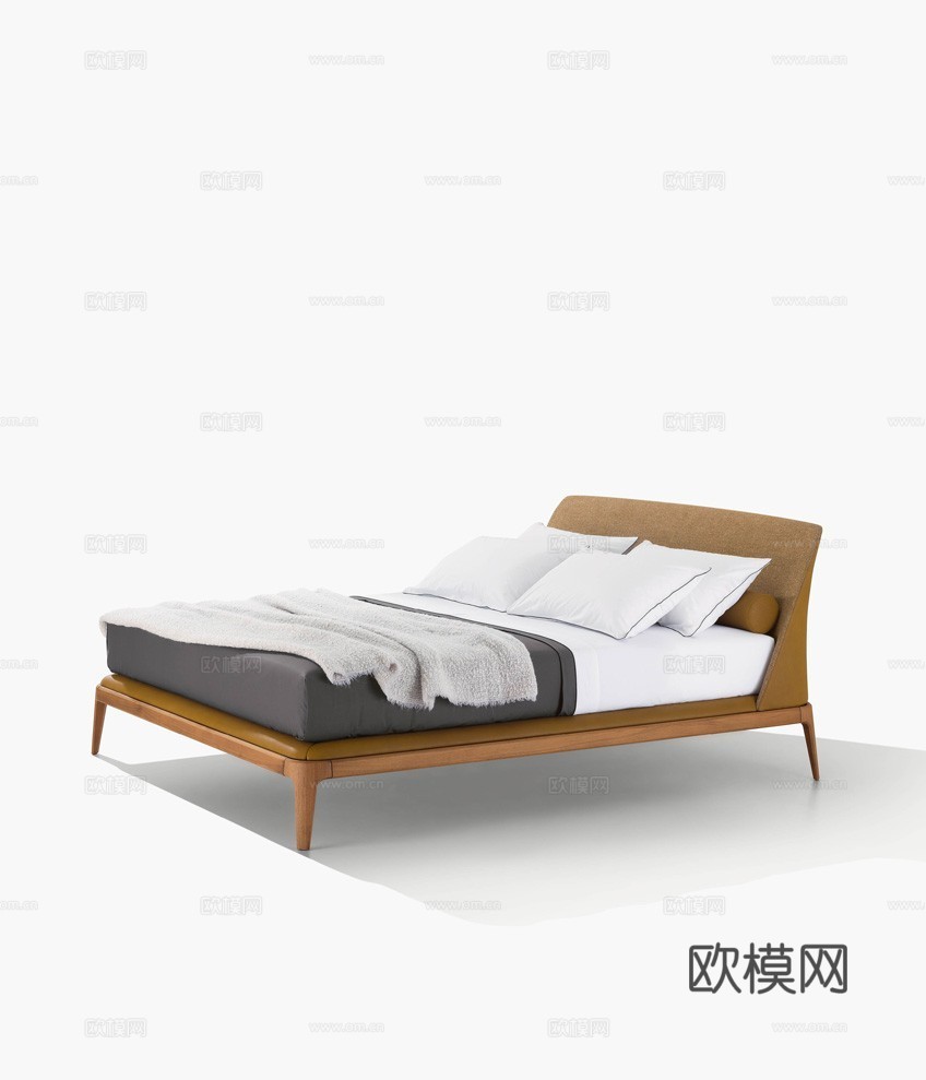 Poliform 双人床3d模型下载（渲染图1）