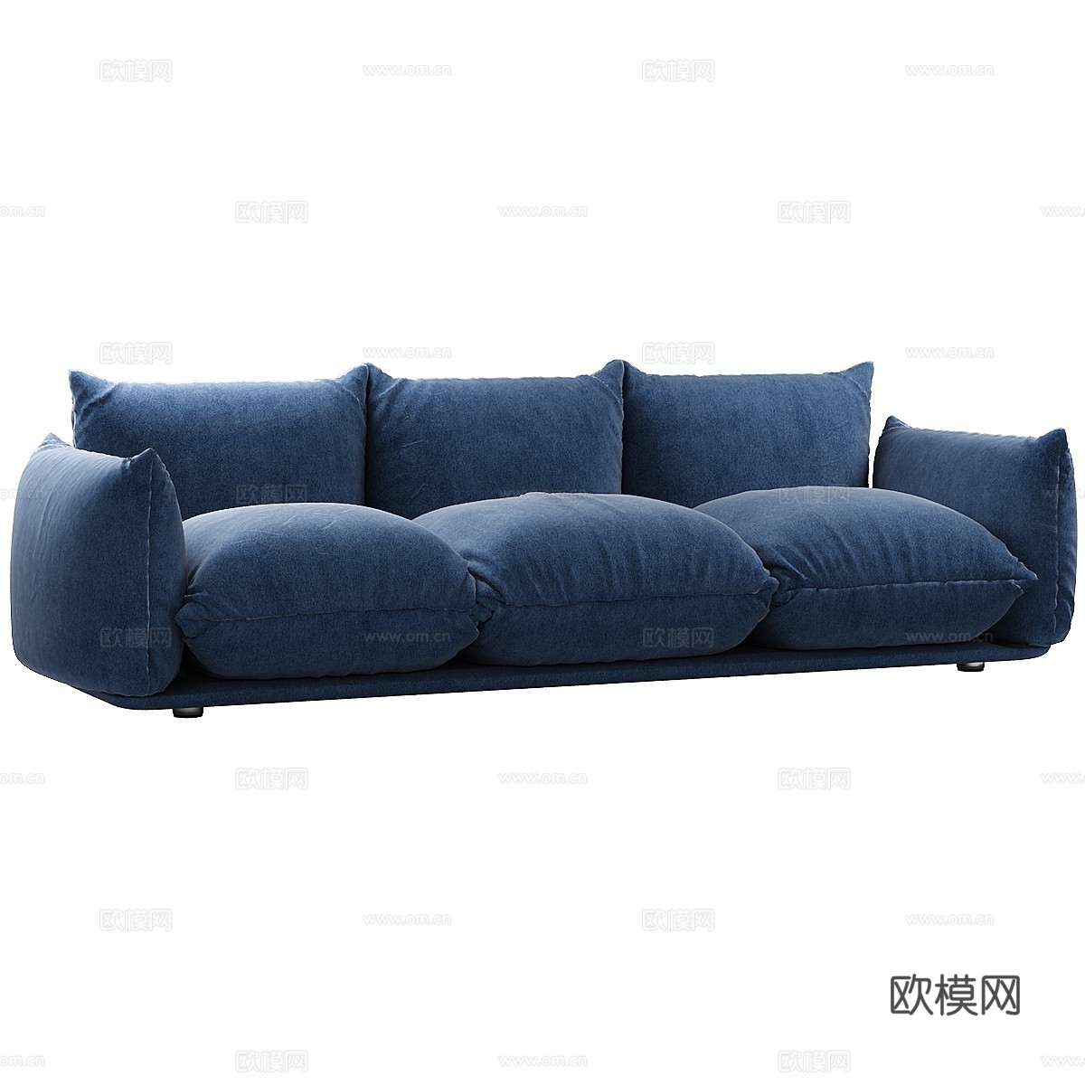 现代意式布艺休闲沙发3d模型